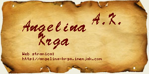 Angelina Krga vizit kartica